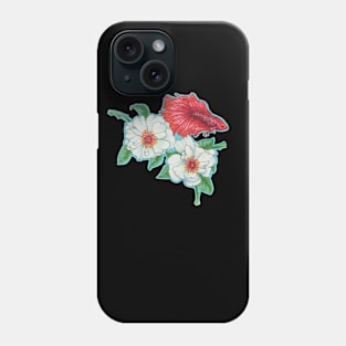 Wild Roses and Betta Fish Phone Case