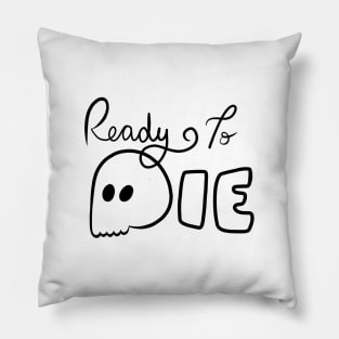 Ready To Die Emo Skull (Black) Pillow