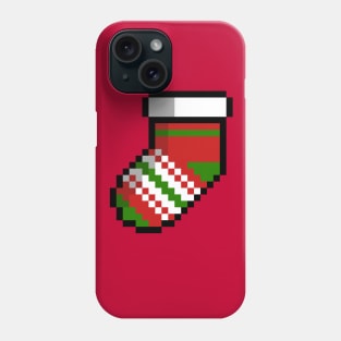 Cute Christmas socks pixel Phone Case