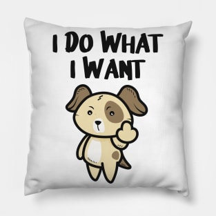 Dog Middlefinger Puppy Funny Dogs Gifts Pillow