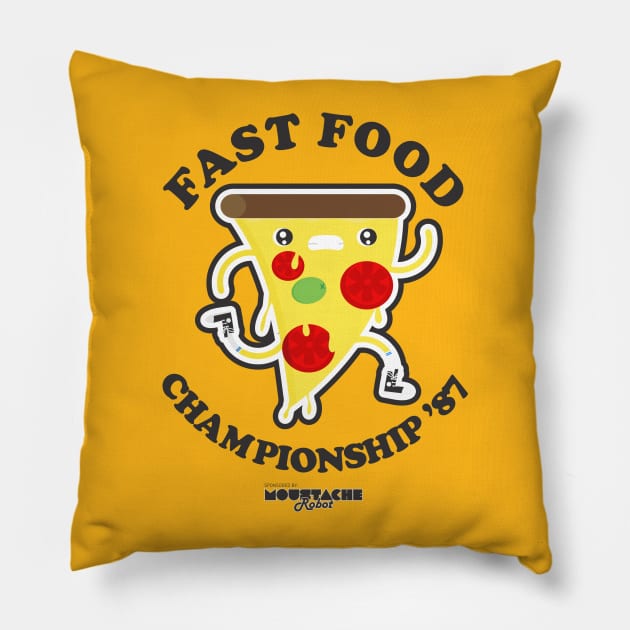 Fast Food Championship '87 Pillow by MoustacheRoboto