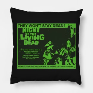 Green Night of the Living Dead Pillow