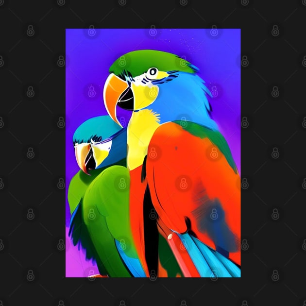2 RICHLY COLORED PARROTS by sailorsam1805