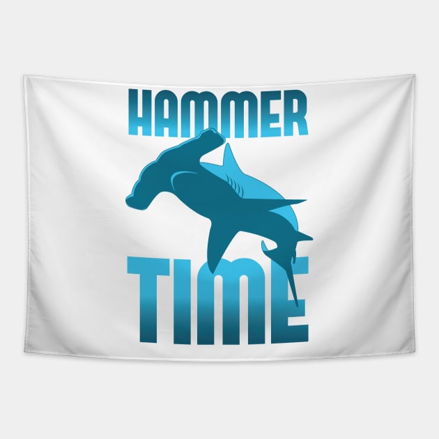 Hammer Time - Hammerhead Shark Tapestry by Vector Deluxe