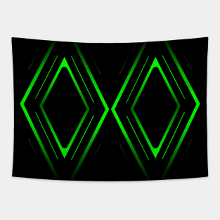 Cross and diamonds green gradient Tapestry