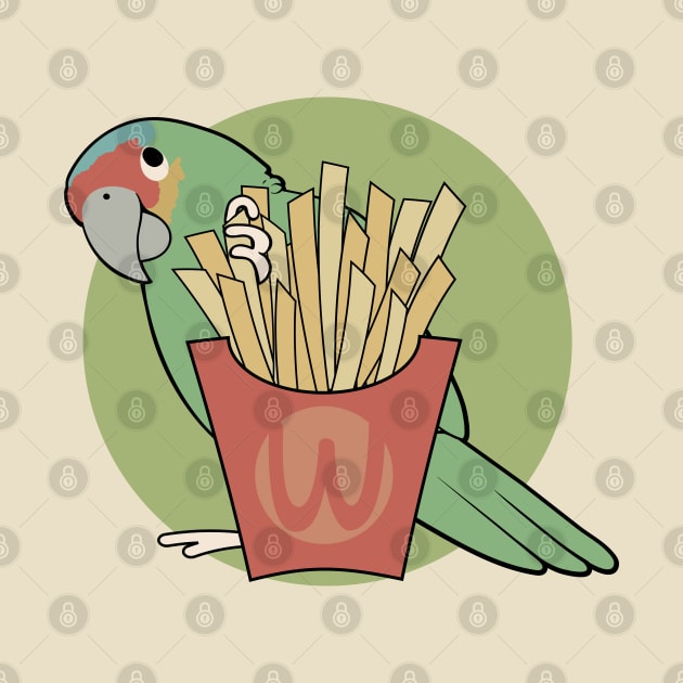 Parrots Love French Fries by DesignCat