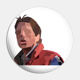 Marty McFly Polygons Pin