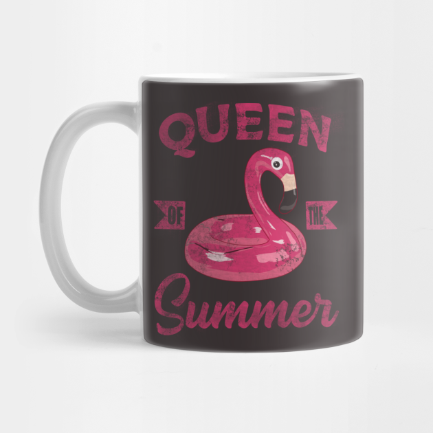 Queen of The Summer With The Pink Flamingo - Summer Mug