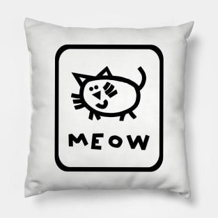 Self Portrait Cat Outline Pillow