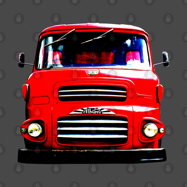 Albion Reiver classic 1970s lorry high contrast red by soitwouldseem