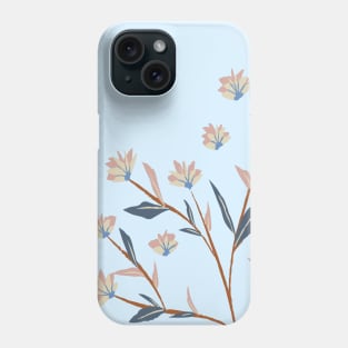 Pretty Minimalist Aesthetic Flower Bird Floral Design Phone Case