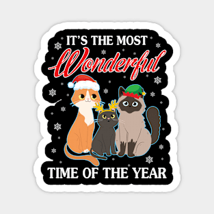 Cats Dance Together It's The Most Wonderful Time Of The Year Magnet