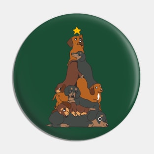 Christmas Tree Dachshund Pin