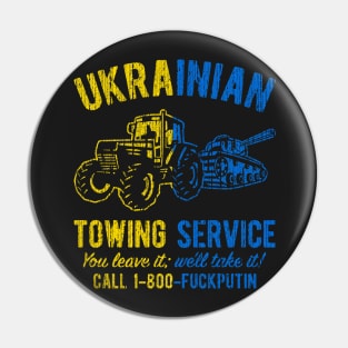 Ukrainian Towing Service Ukraine Vintage Flag Pin