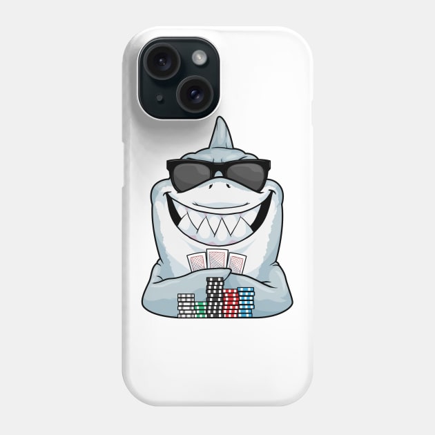 Shark Poker Poker chips Sunglasses Phone Case by Markus Schnabel