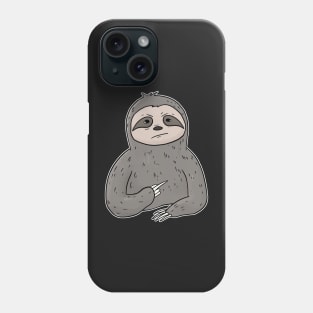 Grumpy Sloth Holding Middle Finger Phone Case