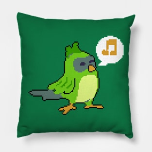 Fly High: Pixel Art Illustration for Whimsical Bird Tees Pillow