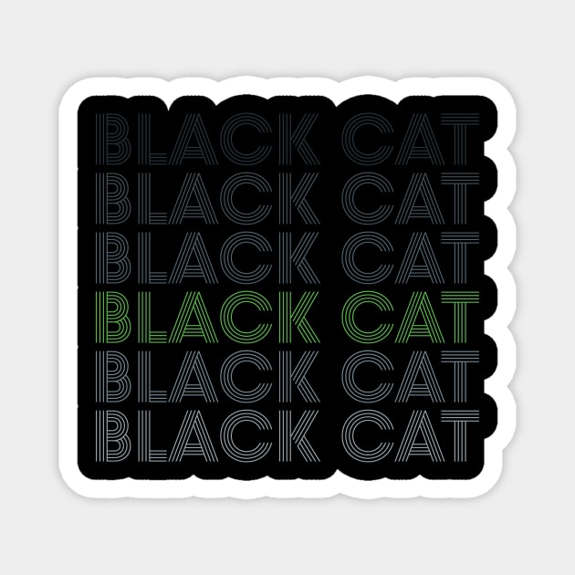 Retro Black Cat Magnet by Adopt Me Meow