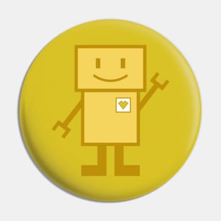 Yellow Robot Pin