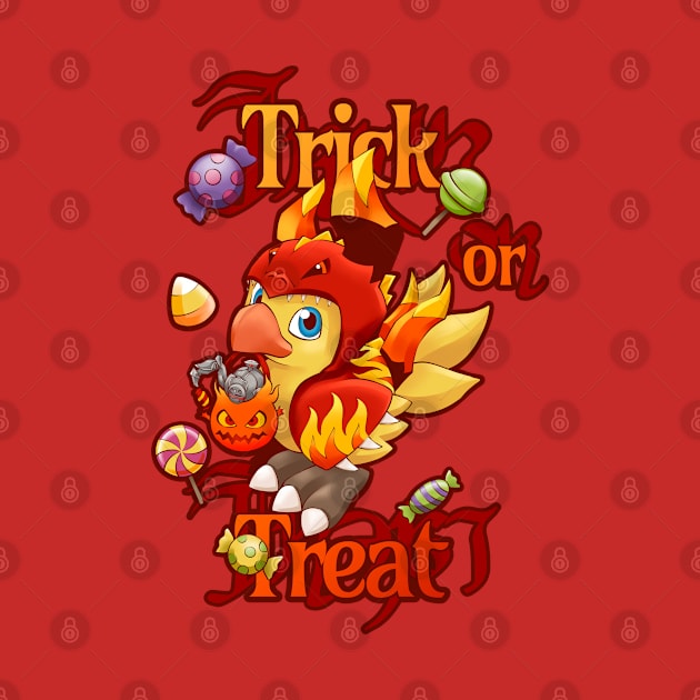 Trick or Treat Alpha and Omega - a Halloween dress up chocobo to enjoy the season with by SamInJapan