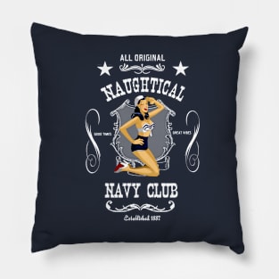 Naughtical Navy Club Pillow