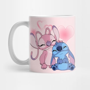 Stitch Angel Couple Mug, Lilo Stitch Disney Mug