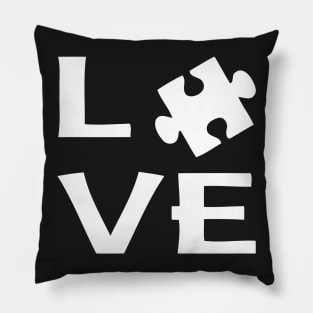 Love Autism Awareness Pillow