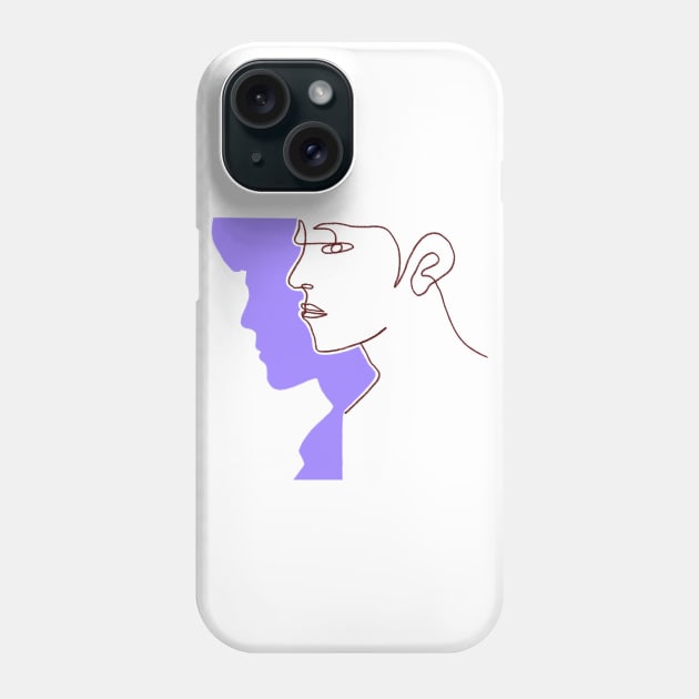 Single line drawing art Phone Case by ChermStyle
