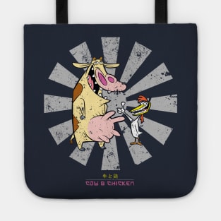 Cow And Chicken Retro Japanese Tote