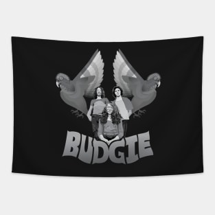 Budgie (Black and White) Tapestry