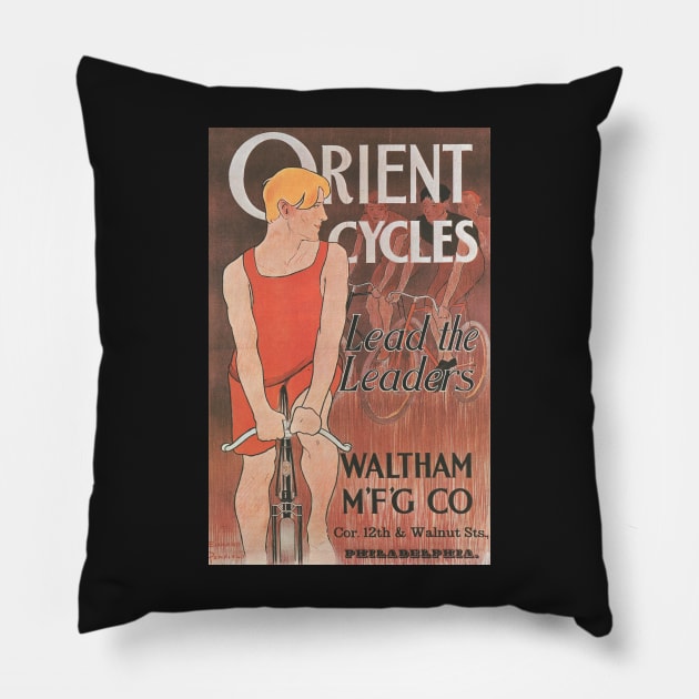 Orient Cycles - Vintage Bicycle Poster from 1895 Pillow by coolville