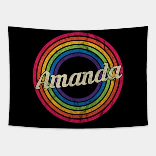 Amanda - Retro Rainbow Faded-Style Tapestry