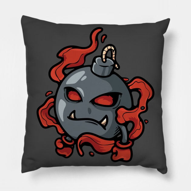 fire bomb design Pillow by abed