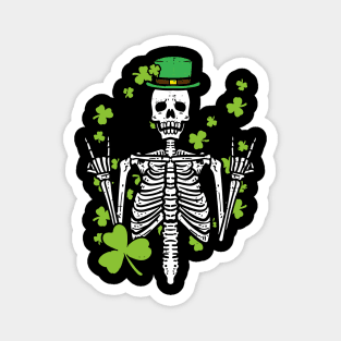 St Patricks Day Rocker Skeleton Saint Pattys Magnet