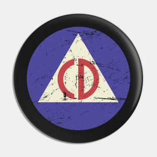 Cold War Civil Defense Fallout Shelter Icon Pin