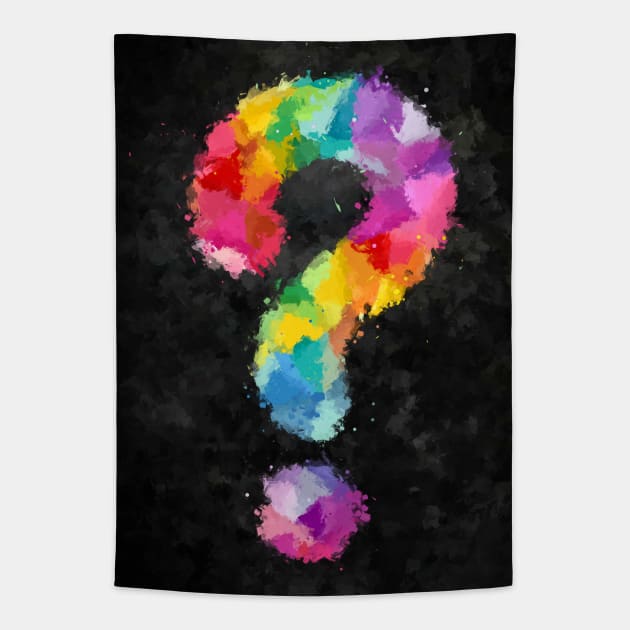 Question mark Tapestry by circlestances