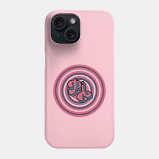 Groovy Pi Circles Pink and Blue Phone Case