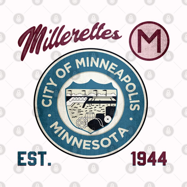 Minneapolis Millerettes • AAGPBL Patch • Minneapolis, Minnesota by The MKE Rhine Maiden