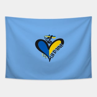 Ukrainian heart and dove of peace Tapestry