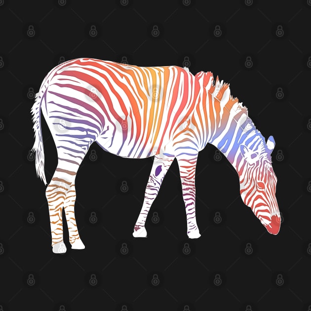 Rainbow zebra, imaginary print by KINKDesign