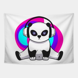 Hypno panda music lover Tapestry