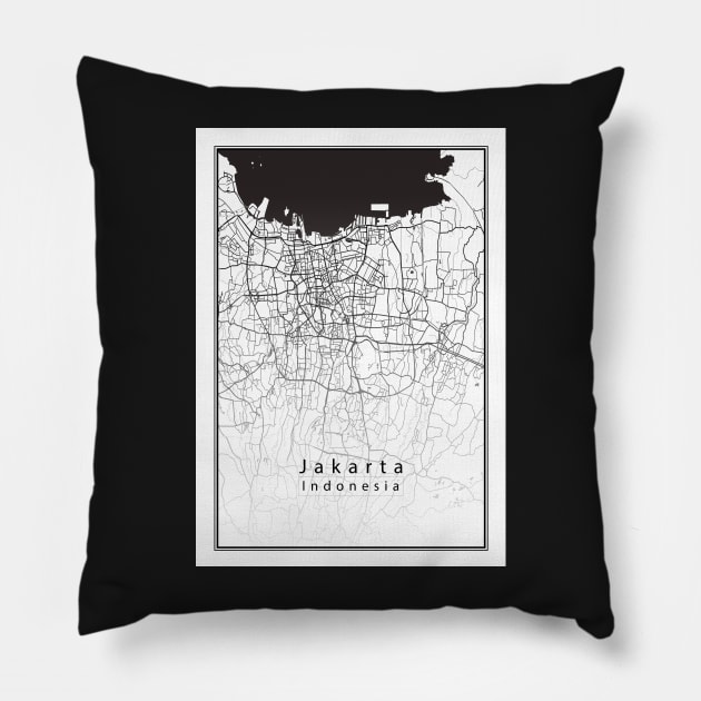 Jakarta City Poster Pillow by Robin-Niemczyk