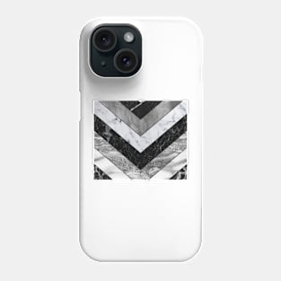 Shimmering mirage - grey marble chevron Phone Case