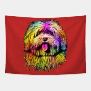 Fluffy Havanese Photo Art Tapestry