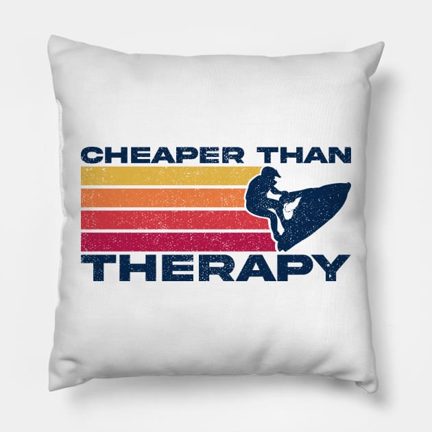 Therapy for Jet Ski Lover V2 Pillow by Sachpica