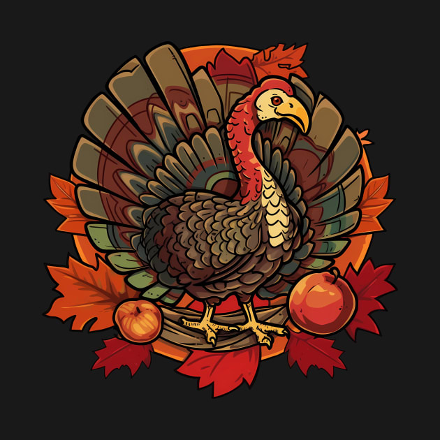 Disover Cute Cartoon Turkey Thanksgiving Day - Thanksgiving Day Gifts - T-Shirt