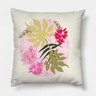 Leaves and Azaleas Pillow