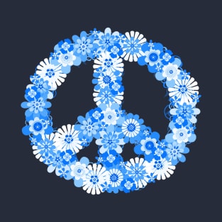 Peace Sign Blue T-Shirt