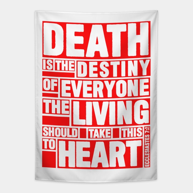 Ecclesiastes 7:2 Destiny Tapestry by Plushism