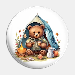 Camping Bear #5 Pin